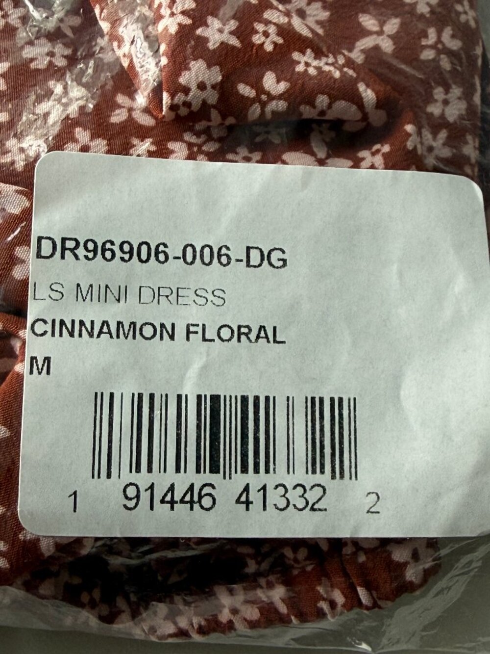 LUSH Long Sleeve Midi Dress Medium, CINNAMON FLORAL - Picture 4 of 7